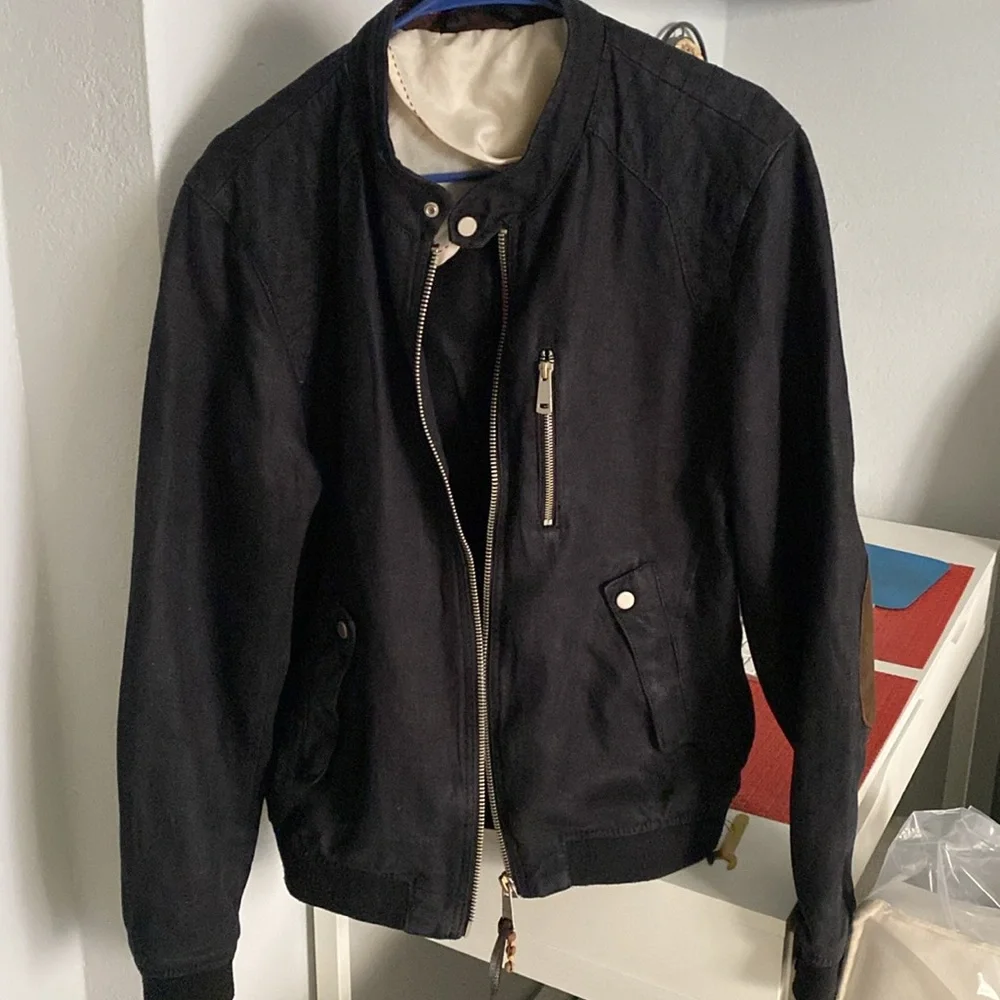 Zara men’s 100% linen black jacket - Picture 13 of 16
